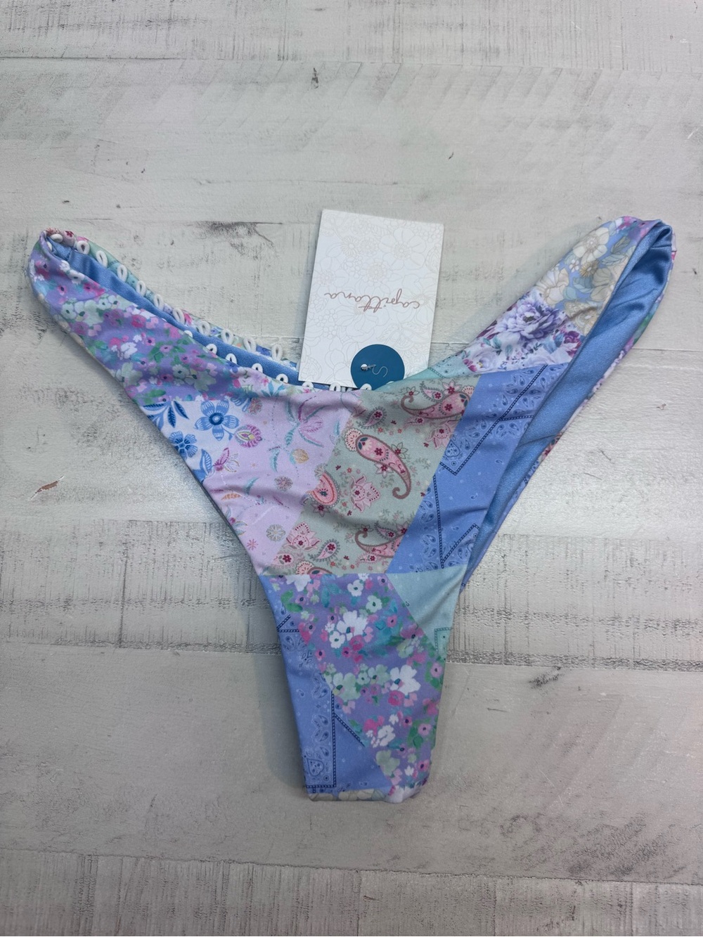 Capittana Dora Patchwork Swimsuit Bikini bottoms size small NWT